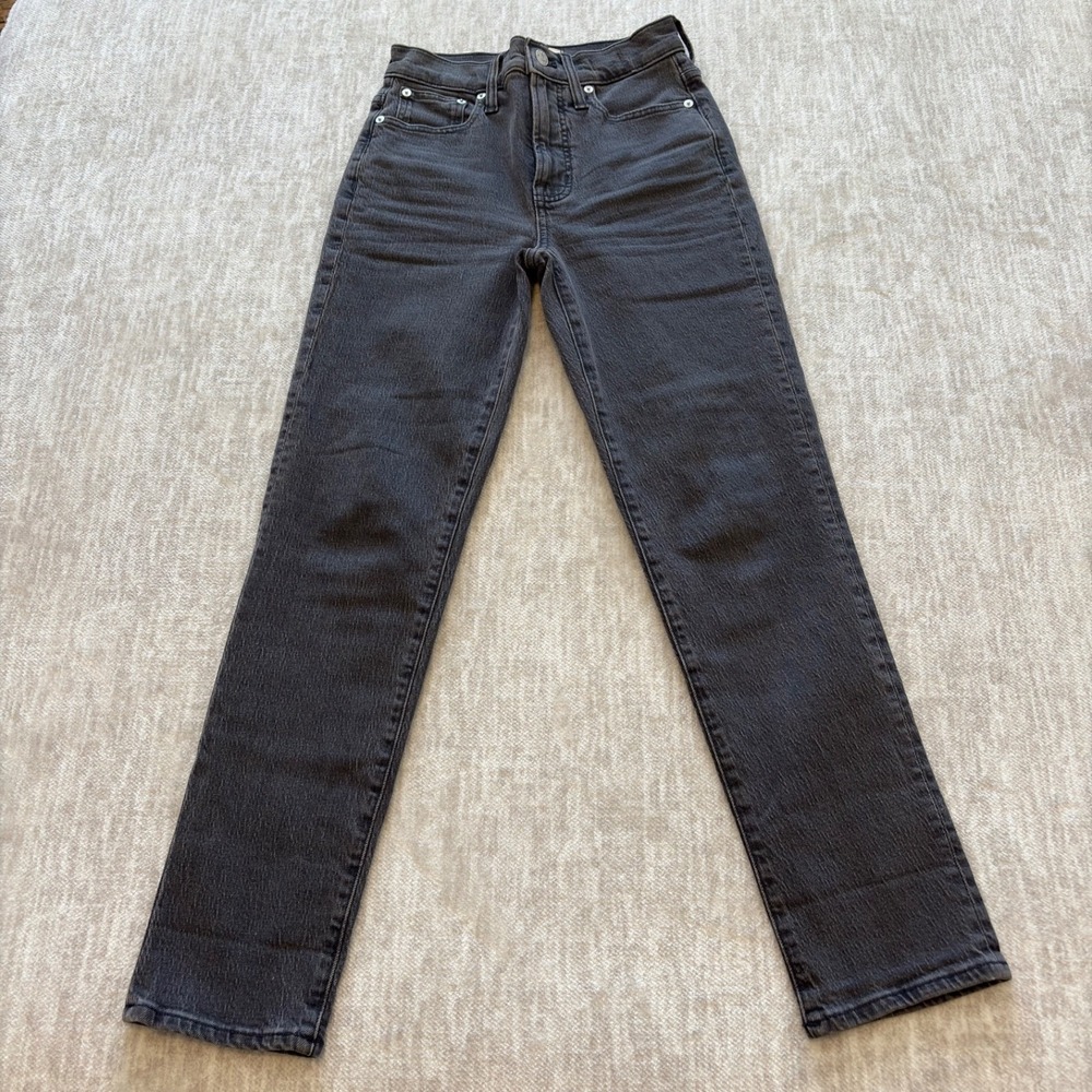 Madewell The Perfect Vintage‎ Jean 23x27 Black Mid Rise Denim Mom Straight Leg